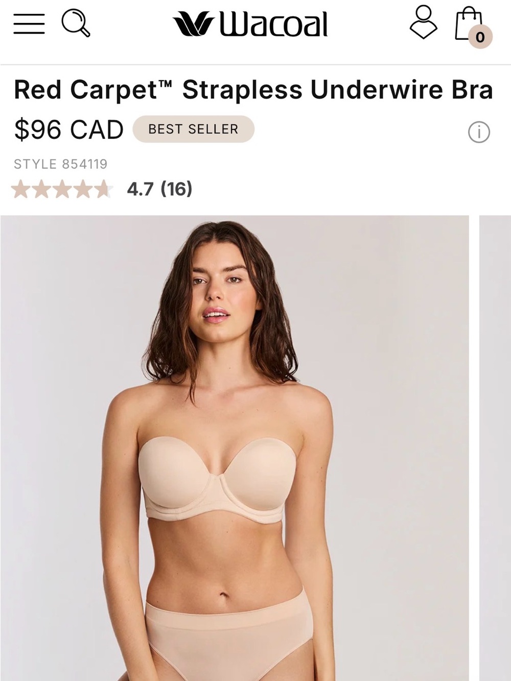 Wacoal Red Carpet™ Strapless Underwire Bra